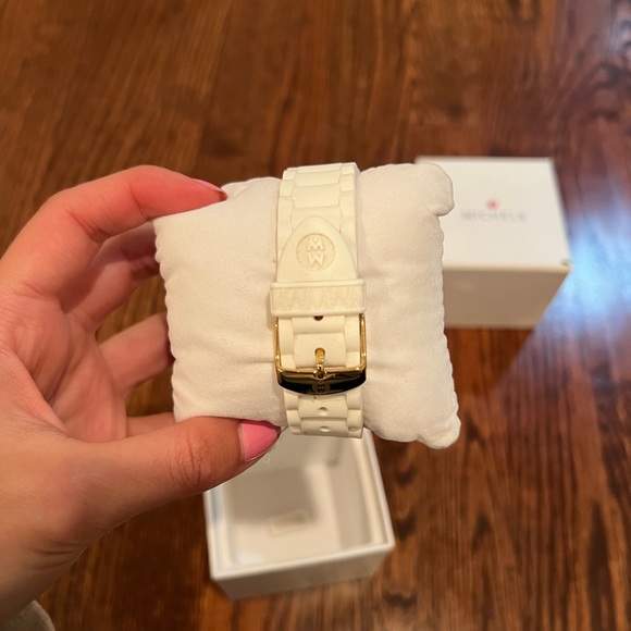 Michele Two Tone White & Gold Jelly Watch - Picture 3 of 6